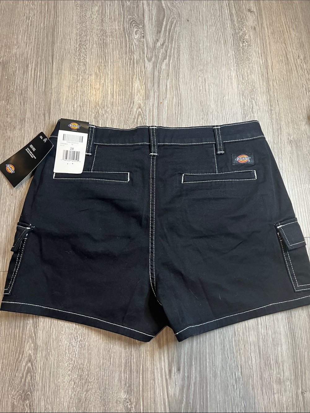 Dickies Women's High-Rise Black Cargo Utility Shorts - Picture 7 of 7